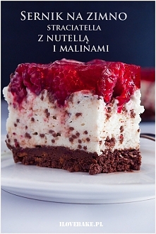 Sernik straciatella z malin...