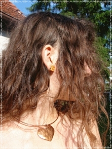 kolczyki różyczki haftowane