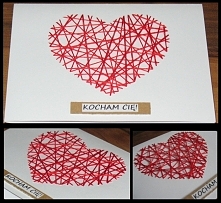 Czerwone serce ręcznie wyszywane, idealne dla tej jedynej bądź tego jedynego.
Format A6.