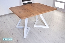 Stół do kuchni do salonu na 4 krzesła z grubym masywnym blatem.Dostawa cała Polska.Może służyć także jako biurko