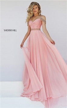 2016 Blush Beaded Knotted Ruched Prom Gown By Sherri Hill 50086