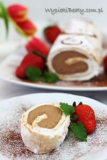 Rolada bezowa - Wypieki Beaty