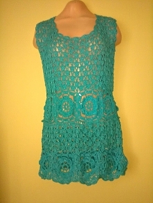 Z cyklu" Turkusowa kolekcja".
Letnia ażurowa sukienka