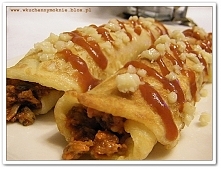 Naleśniki z farszem mięsno-pieczarkowym i mozzarellą
- więcej po kliknięciu w zdjęcie