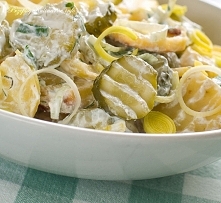 Sałatka z ogórków i pora