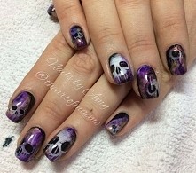 scull nails paznokcie  czaszki