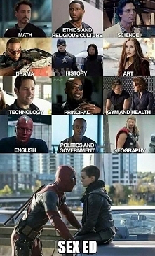Wyobraźcie sobie poziom zajebistości tych wszystkich lekcji... Nie opuściłabym ani jednej! I WDŻ z Deadpoolem OMFG :'D To byłoby coś pięknego :'D