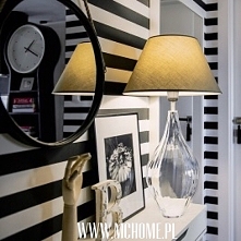 szklana lampa z abażurem Modern Classic