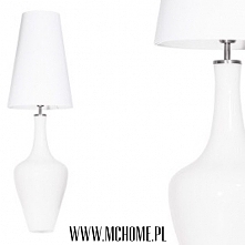 szklane lampy białe