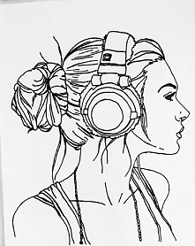 instagram- itsmadikar 
Moja praca w stylu lineart