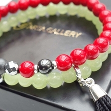 Zestaw 2 bransoletek z kami...