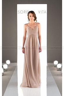 Sorella Vita Chiffon Spaghetti Strap Bridesmaid Dress Style 8798