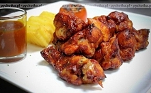 Skrzydełka kurczaka z grilla w winie marynowane