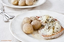 Kotlety schabowe z gruszką i gorgonzolą