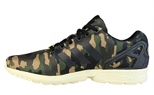 Herre Adidas Zx Flux 2015 Camo Grøn Sko