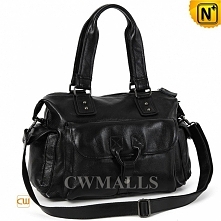 CWMALLS® Mens Black Leather Shoulder Totes CW915122