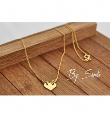 Pozłacany łańcuszek z serce...