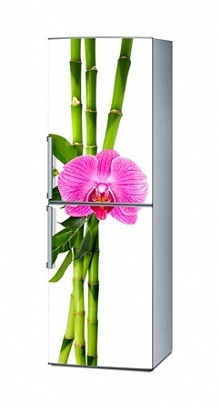 Naklejka na lodówkę - Storczyk i bambus 1137