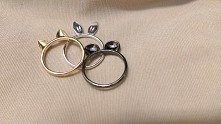 pierścionki z uszkami :)