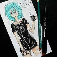 Kolejny bazgroł x3 chciałabym mieć taki kubek :'3