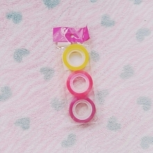 taśmy, kolorowe, żółty, różowy, fioletowy