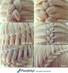Kilka rodzajów warkoczy. Jakie umiecie???