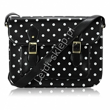 Czarna listonoszka w kropki