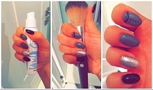 paznokcie  metalic&nude