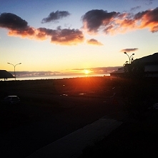 Islandia -miejscowość Flateyri - zachód słońca