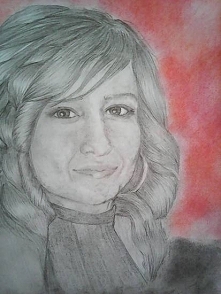 ołówkiem i pastelą