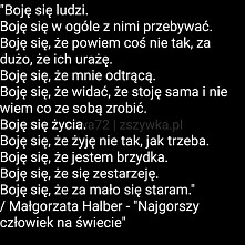 Boję się ludzi...