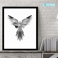 plakat,obraz,coś mówi ten ptak,obraz ma byc zagadką do myślenia