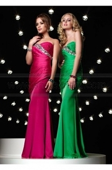 satin strapless straight neckline with rouched bodice new evening gown