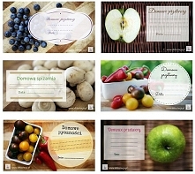 Etykiety na słoiczki z pysznymi przetworami, zapraszamy do ściągnięcia grafik i wydrukowania.