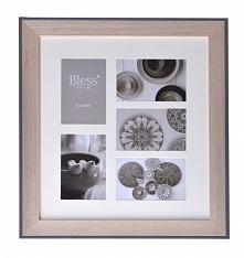 Ramka prostokątna na 6 zdjęć beżowo-grafitowa do powieszenia na ścianie. Ramka pomieści 6 zdjęć o wymiarach 10x15 cm. Idealna jako dekoracja wnętrza do powieszenia w korytarzu, ...