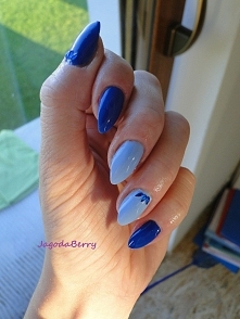 Granat i błękit z cekinkami...