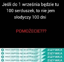 Tyle ile będzie serduszek tyle dni nie bede jesc slodyczy....