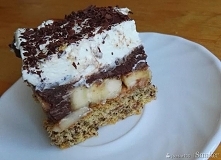 Ciasto: 6 jajek, 10 łyżek zmielonych orzechów, 6 łyżek cukru, 3-4 łyżki krupczatki, 1 łyżeczka proszku do pieczenia, 1/2 łyżki o
    Masa czekoladowa: 2 czekolady mleczne, 2 czk...