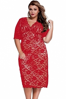 Koronkowa sukienka Plus size