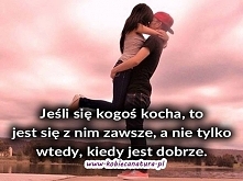 Kiedyś ktoś powiedział mi że kocha się kogoś mimo wszystko...wtedy nie rozumiałam tego, myślałam ,że nie ma czegoś takiego. Ale dziś wiem że potrafię tak kochać, tak mocno, patr...