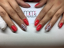 paznokcie hybrydowe czerwone
