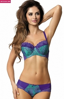 Gorteks Camila/B4 biustonosz usztywniany Kobiecy biustonosz usztywniany, trzyczęściowe miseczki uszyte z cienkiej pianki gorseciarskiej, dół wykonany z wzorzystej dzianiny, góra...