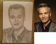 Portret Michała Żebrowskiego na podstawie zdjęcia z internetu, Co myślicie?