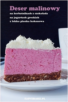 Deser z malinami na jogurtach greckich