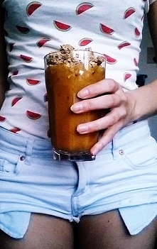 koktajl z mango, nektarynek i banana :)