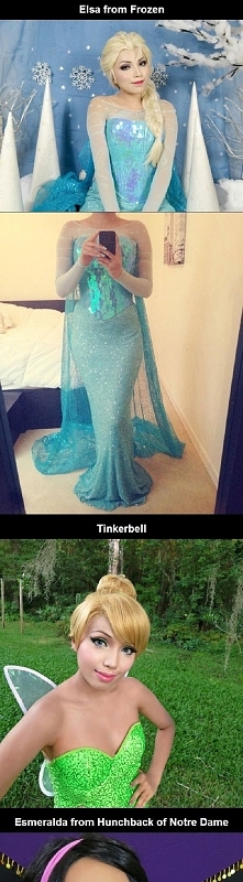 Cosplay księżniczek Dinsey'a