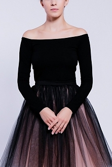 Bluzka jerseyowa B090 z odkrytymi ramionami