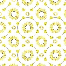 Tkanina bawełniana "Serduszka i słoneczniki" (kliknij w zdjęcie, by kupić)