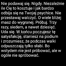 Nie poddawaj się...
