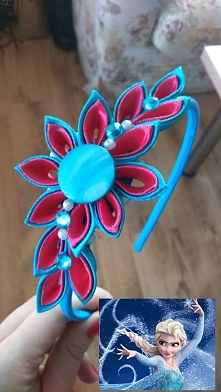 Opaska kanzashi ręcznie wykonana :)